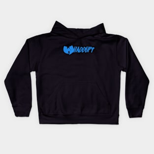 whaddup wutang light blue Kids Hoodie